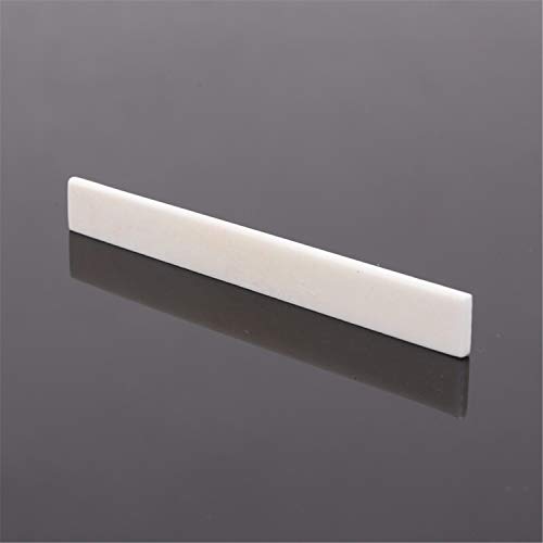 Miwayer 6 String Acoustic Guitar Bone Bridge Saddle and Nut Made of Real Bone