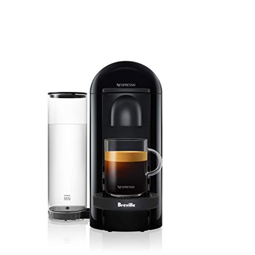 Nespresso Vertuo Plus Coffee and Espresso Maker by Breville, Ink Black with Aeroccino Milk Frother