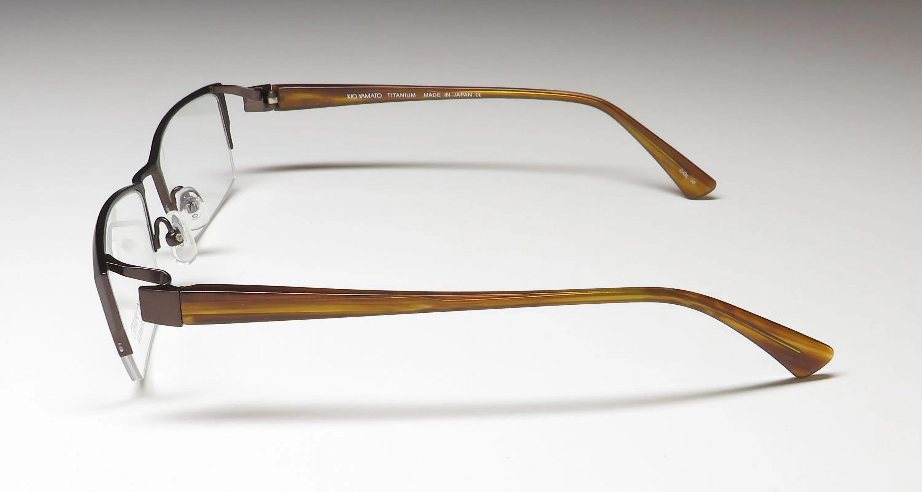 KIO YAMATO KT-254 TITANIUM LIGHTWEIGHT HALF-RIMLESS JAPAN EYEGLASS FRAME/GLASSES