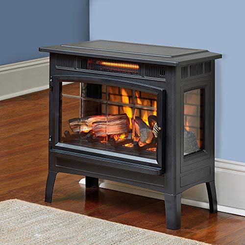 Duraflame 3D Infrared Electric Fireplace Stove with Remote Control - Black, DFI-5010-01