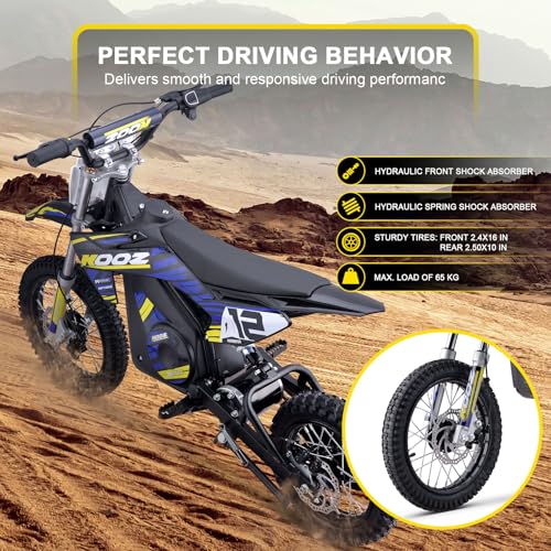 MotoTec 36v 1000w (HP112E) Electric Dirt Bike Blue