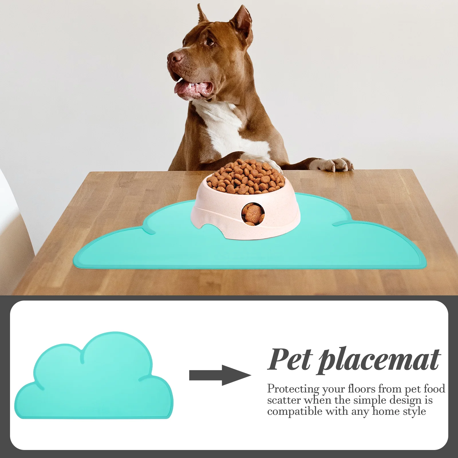 Set of 3 Puppy Dogs Silicone Pet Placemat Food Dining Child