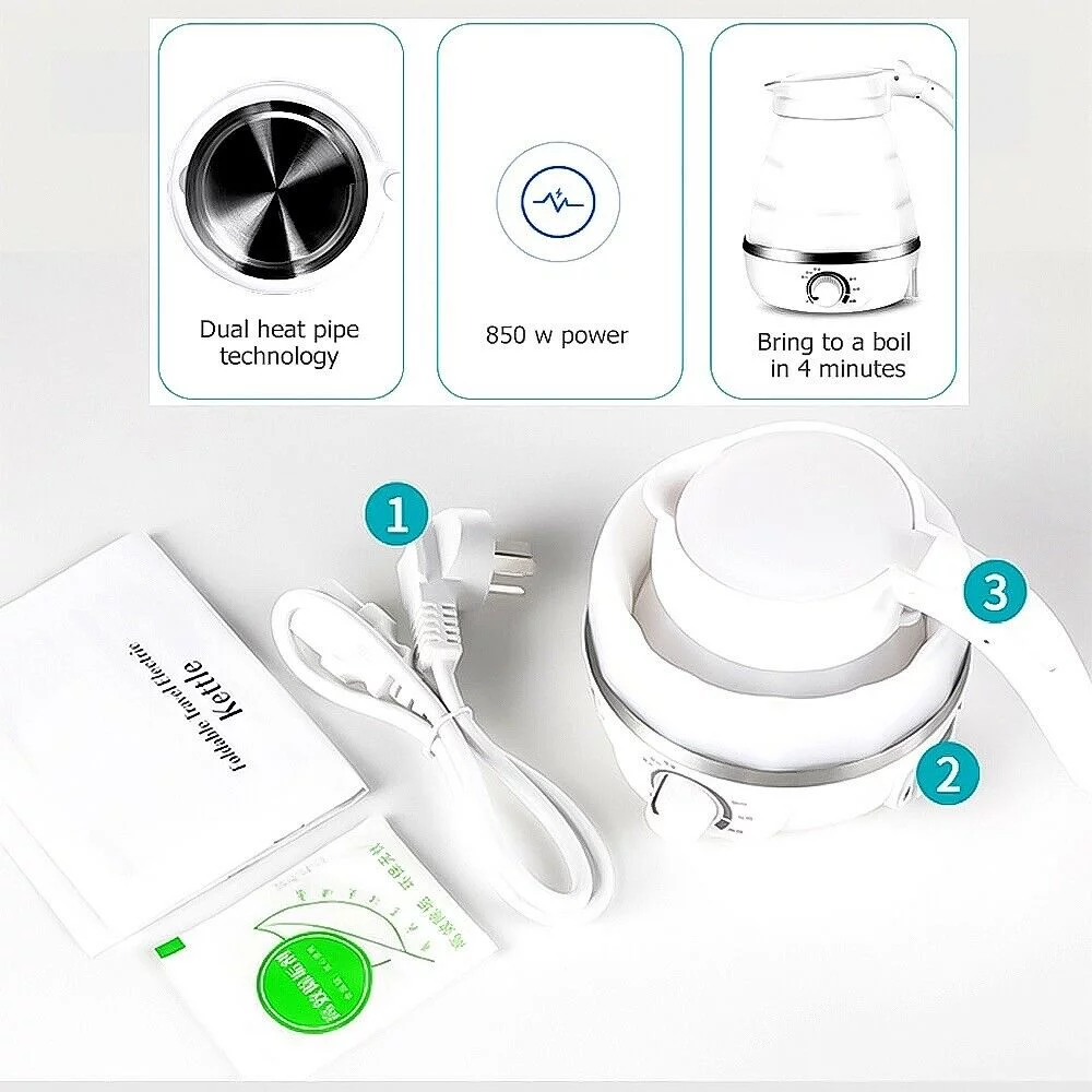Travel Foldable Ultrathin Upgraded Electric Kettle Boil Dry Protection