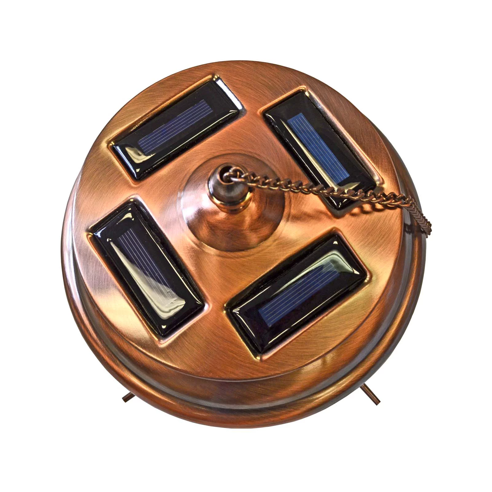 Westcharm Squirrel Proof Solar Birdfeeder for Wild Song Birds | Arched Lattice Solar LED Hanging Bird Feeder for Outside Garden, Antique Copper