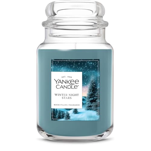 Yankee Candle Balsam & Cedar, Holiday Scented Candle, 22oz Large Jar with up to 150 Hour Burn Time, Giftable