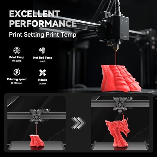 3D Printer Filament, ABS Filament 1.75mm, High Strength and Toughness, Dimensional Accuracy +/- 0.02mm, 1kg(2.2lbs) 3D Printing Filament (Gold)