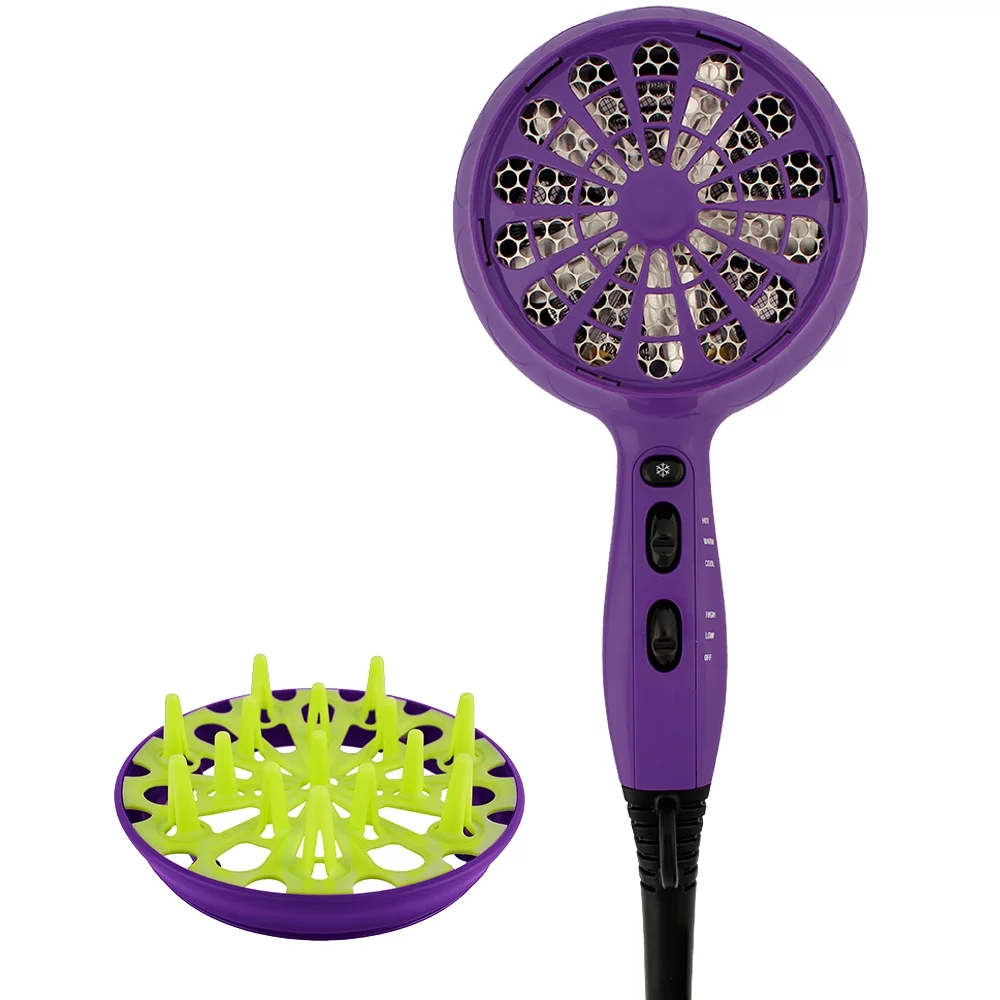 Bed Head 1875W Tourmaline + Ionic Diffuser Hair Dryer, Purple