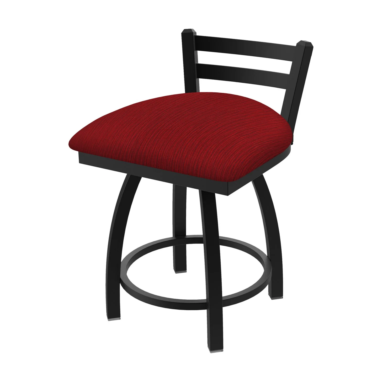 Holland Bar Stool  18 in. 411 Jackie Low Back Swivel Vanity Stool with Pewter & Graph Ruby Seat