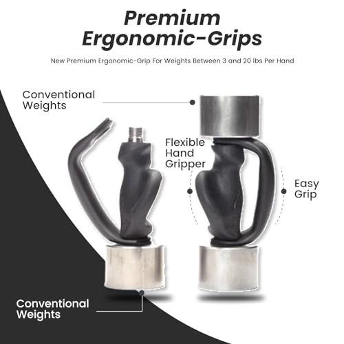 Heavy Hands Ergonomic Grips with Four 2 LB Twist-on Weights