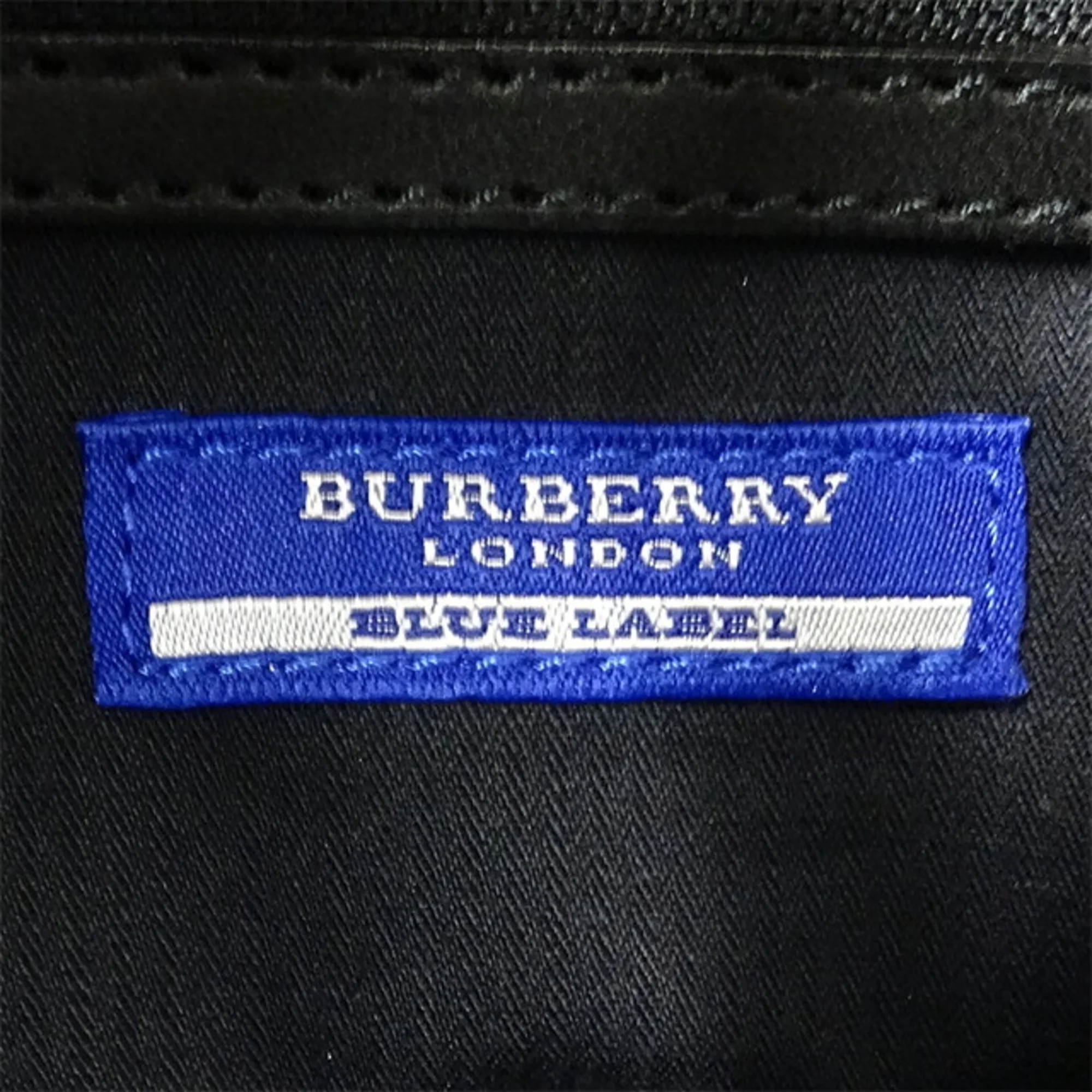 Pre-Owned Burberry blue label BURBERRY BLUE LABEL bag Lady's men handbag nylon leather black Boston (Fair)