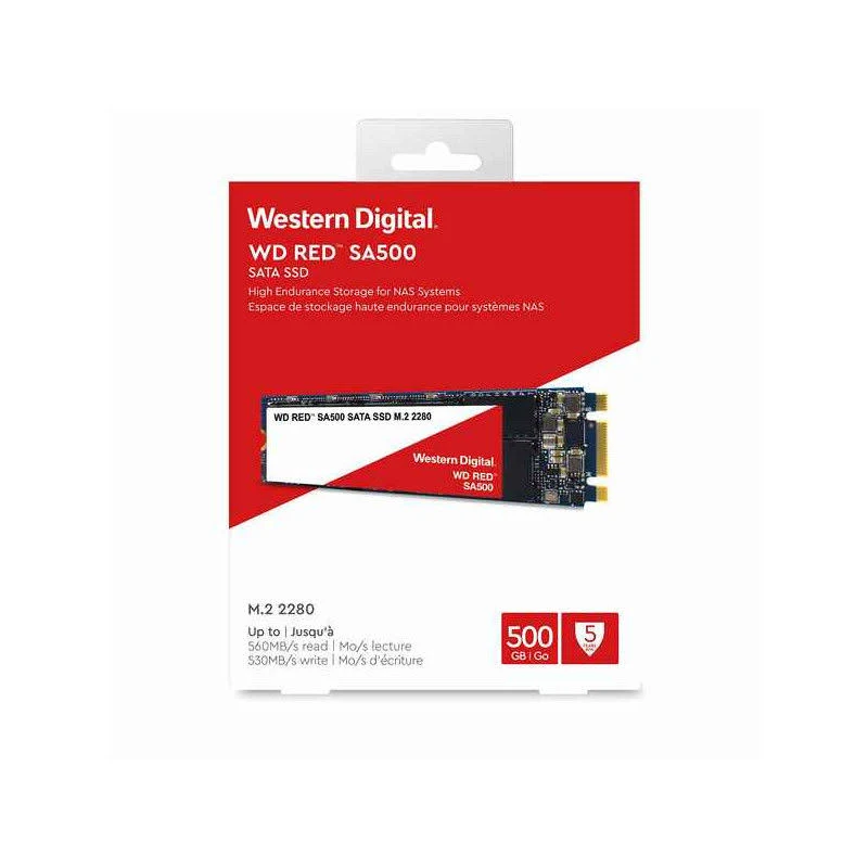 Western Digital WDS500G1R0B WD Red SA500 M.2 NAS SATA SSD 500GB