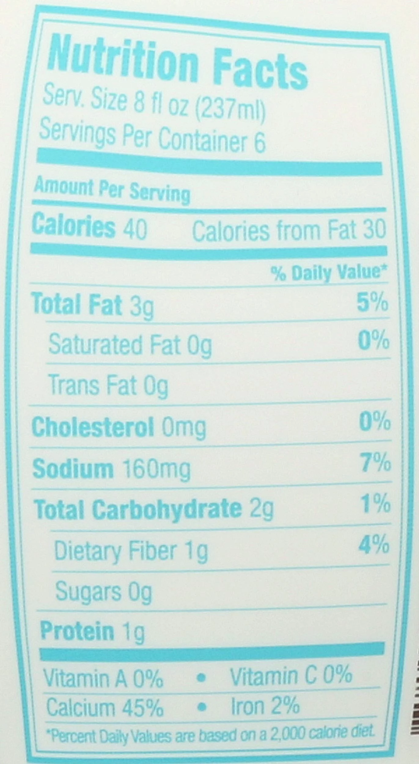 Califia Farms Unsweetened Vanilla Almond Milk, 48 Fluid Ounce -- 6 per case