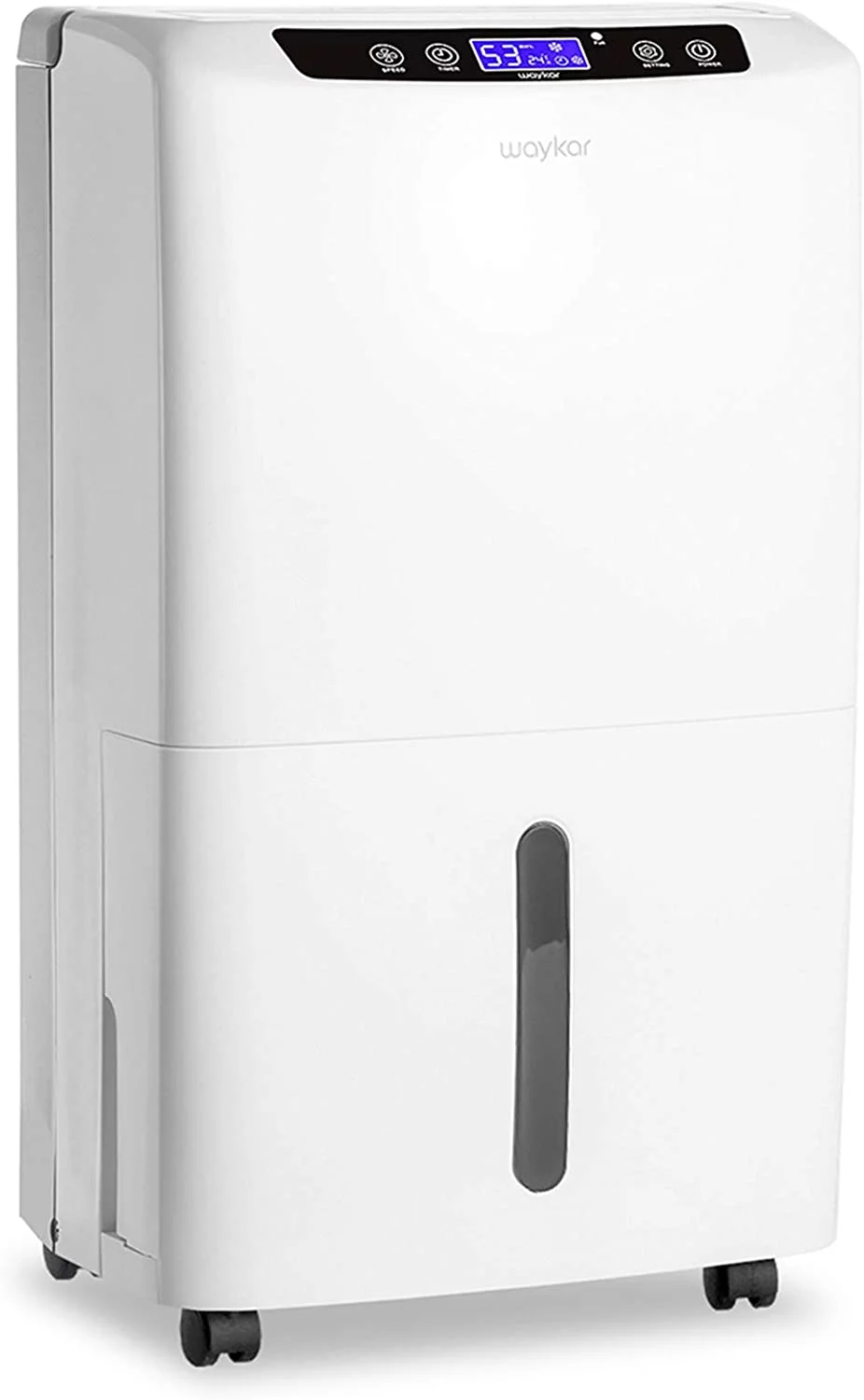 Waykar 34 Pints Dehumidifier for Basement and Home with Drain Hose, Spaces up to 2000 Sq Ft, with Auto or Manual Drainage, 0.66 Gallon Water Tank Capacity