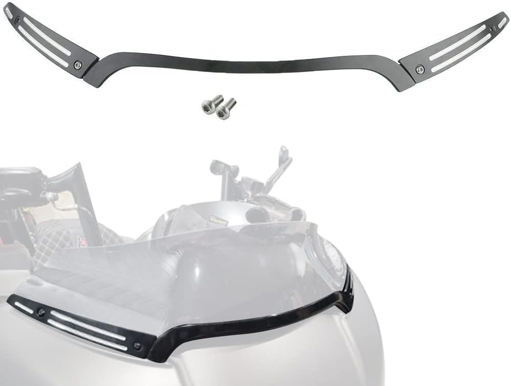 WOWTK Split Windshield Side Trim Center Trim Kit fits for Harley Touring Road Glide Models 2015-2024 FLTRXS FLTRK FLTRX,Black