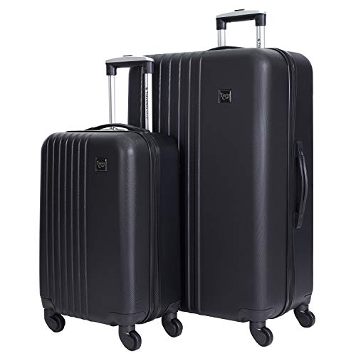 Travelers Club Cosmo Hardside Spinner Luggage, Navy Blue, Carry-On 20-Inch