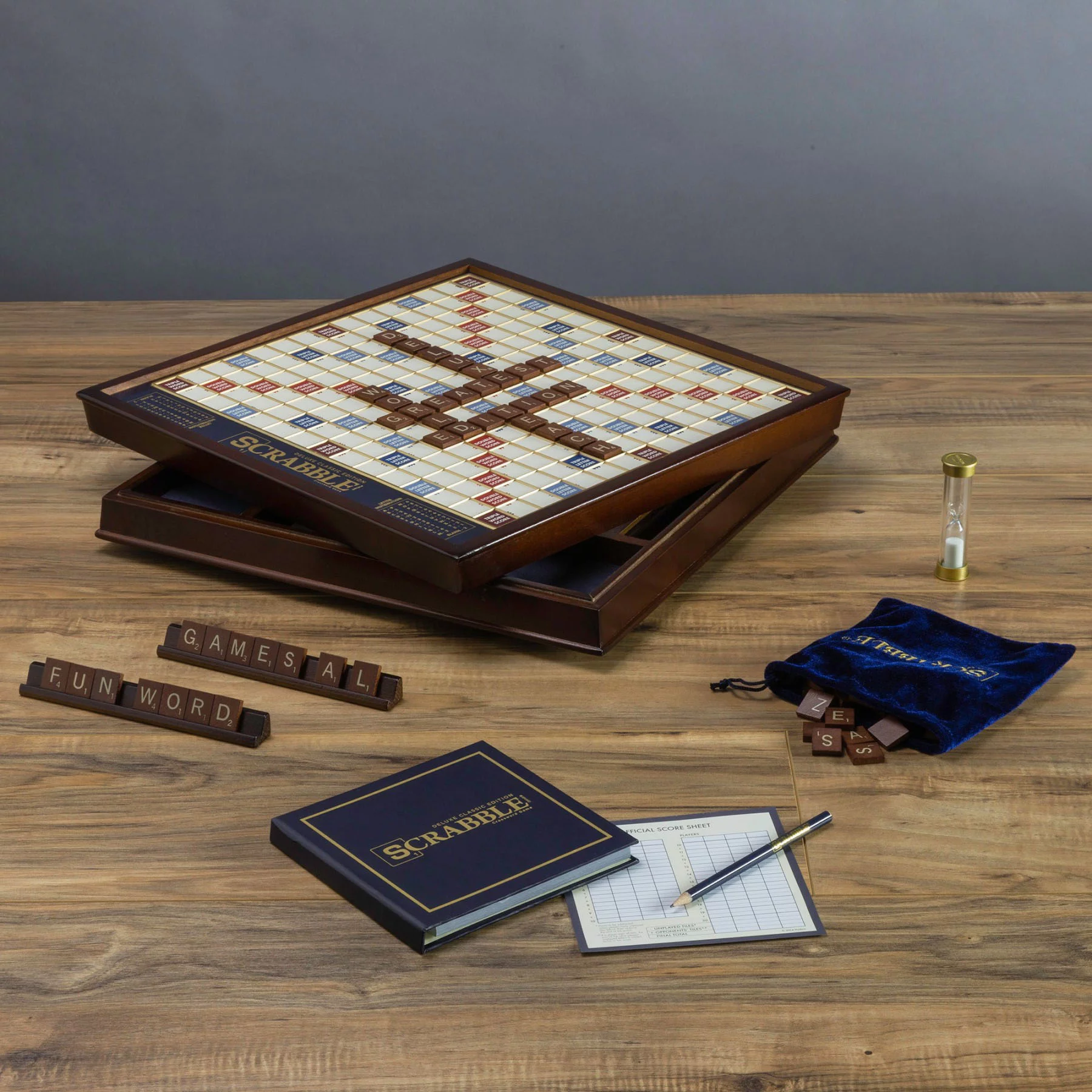 Winning Solutions Scrabble Game Deluxe Wooden Edition