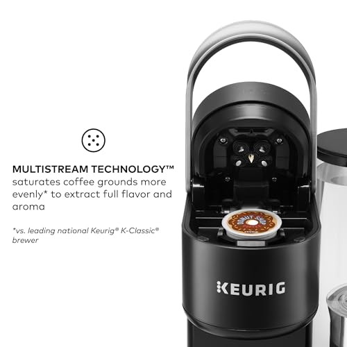 Keurig K-Cafe Single-Serve K-Cup Coffee Maker, Latte Maker and Cappuccino Maker, Comes with Dishwasher Safe Milk Frother, Coffee Shot Capability, Compatible with all Keurig K-Cup Pods, Dark Charcoal