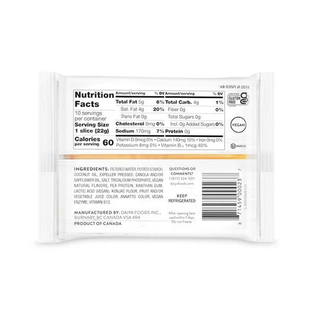 Daiya Dairy Free American Style Slice, 7.8 Ounce -- 8 per Case.