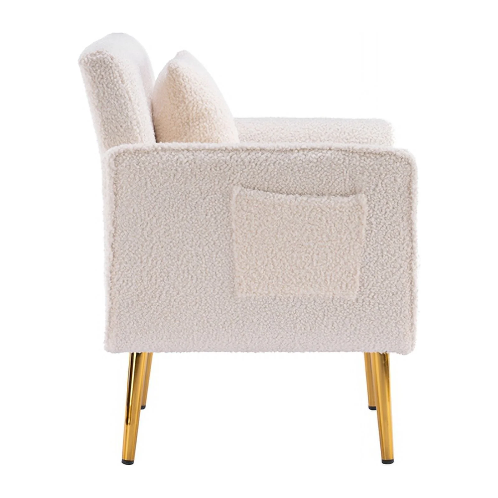 28.3'' Wide Velvet Contemporary Modern Accent Armchair-White