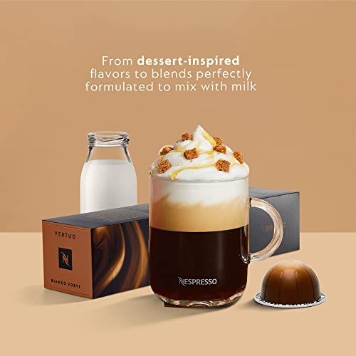 Nespresso Vertuo POP+ Deluxe Coffee and Espresso Machine by Breville with Milk Frother, Titan Medium