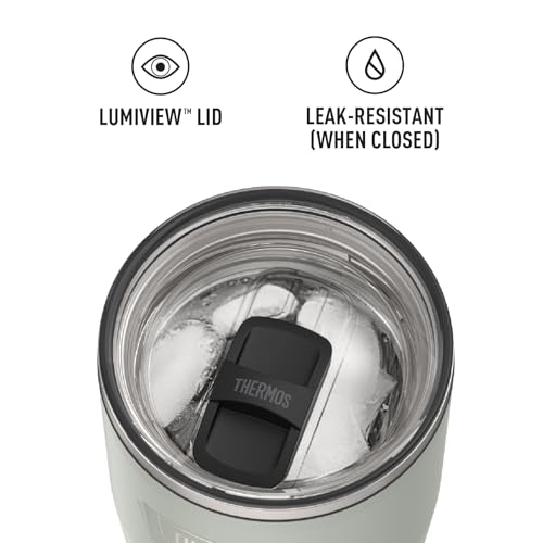 THERMOS ICON SERIES, Stainless Steel Cold Tumbler with Slide Lock, 24 Ounce, Sandstone