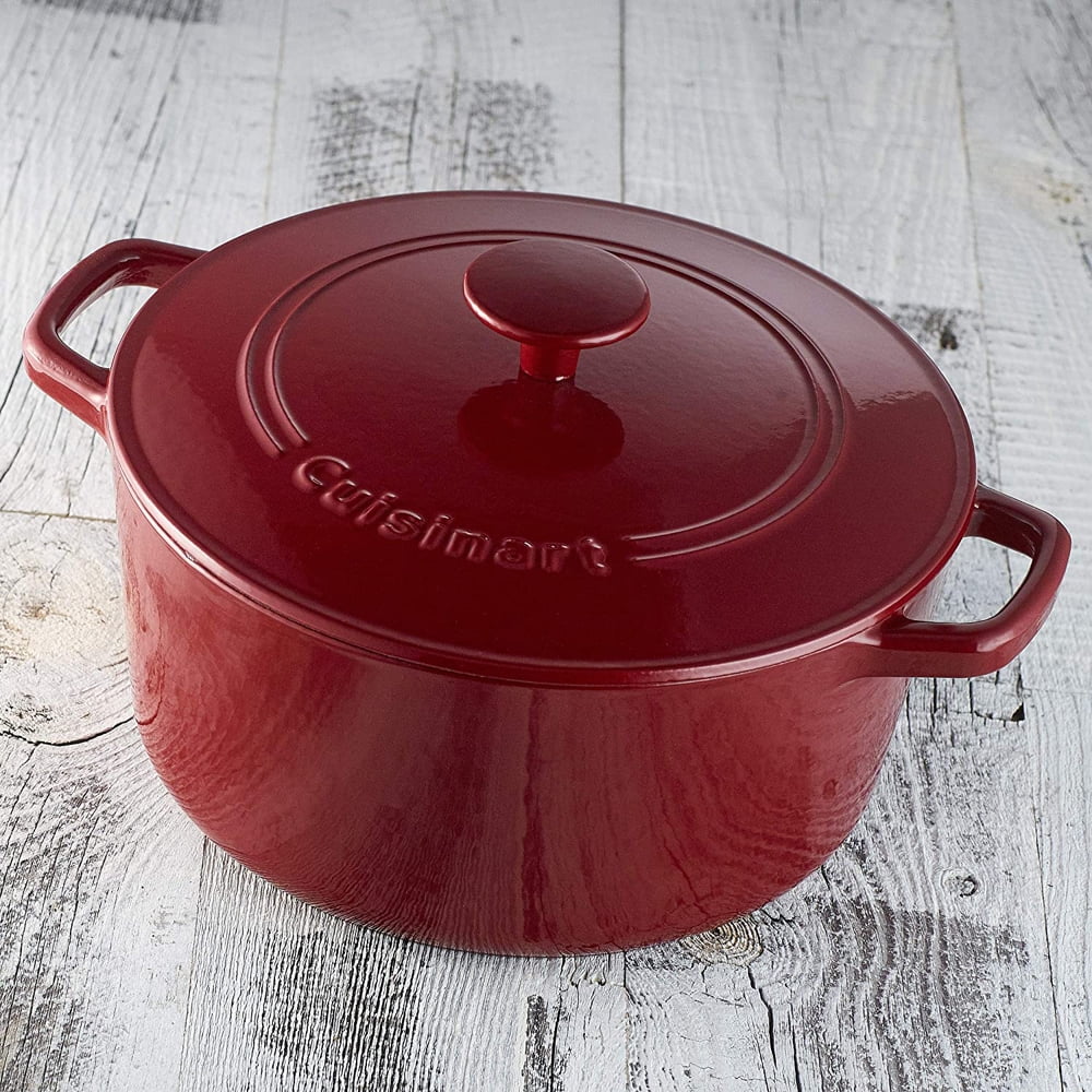Cuisinart Chef'S Classic Enameled Cast Iron 5 Qt. Round Covered Casserole-Cardinal Red