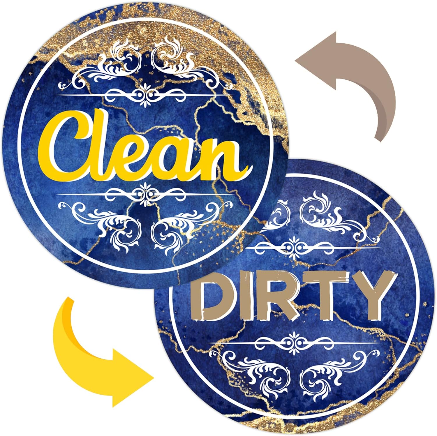 Dirty Clean Dishwasher Magnet - Dishwasher Magnet Clean Dirty Sign Magnet for Dishwasher Dish Bin That Says Clean or Dirty Dish Washer Refrigerator for Kitchen Organization and Storage Necessities