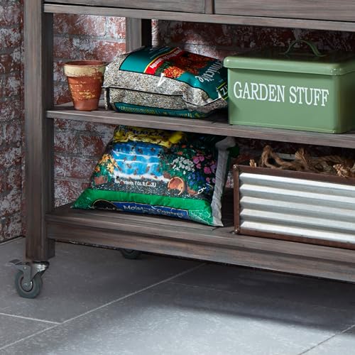 Homestyles Maho Golden Teak Potting Bench