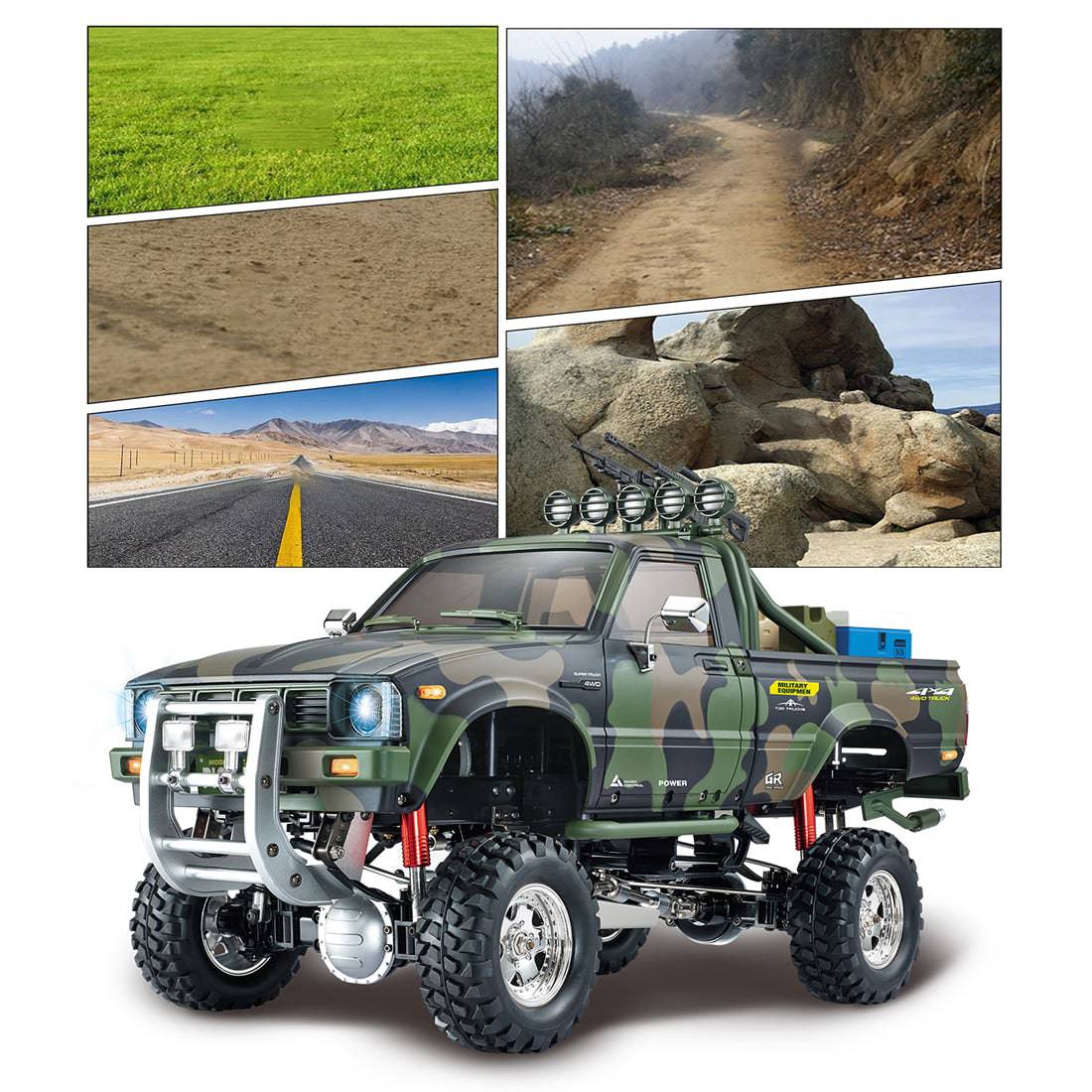 HG-P417 1/10 2.4G Simulation Middle East Pickup Truck RC RTR 4X4 4WD Rally Car
