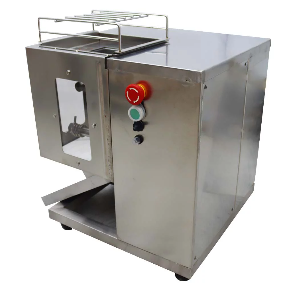 TECHTONGDA Qsj-t Shredded Meat Cutting Machine Double Motor Meat Slicer with 3MM Blade（Production Capacity 250kg/h）