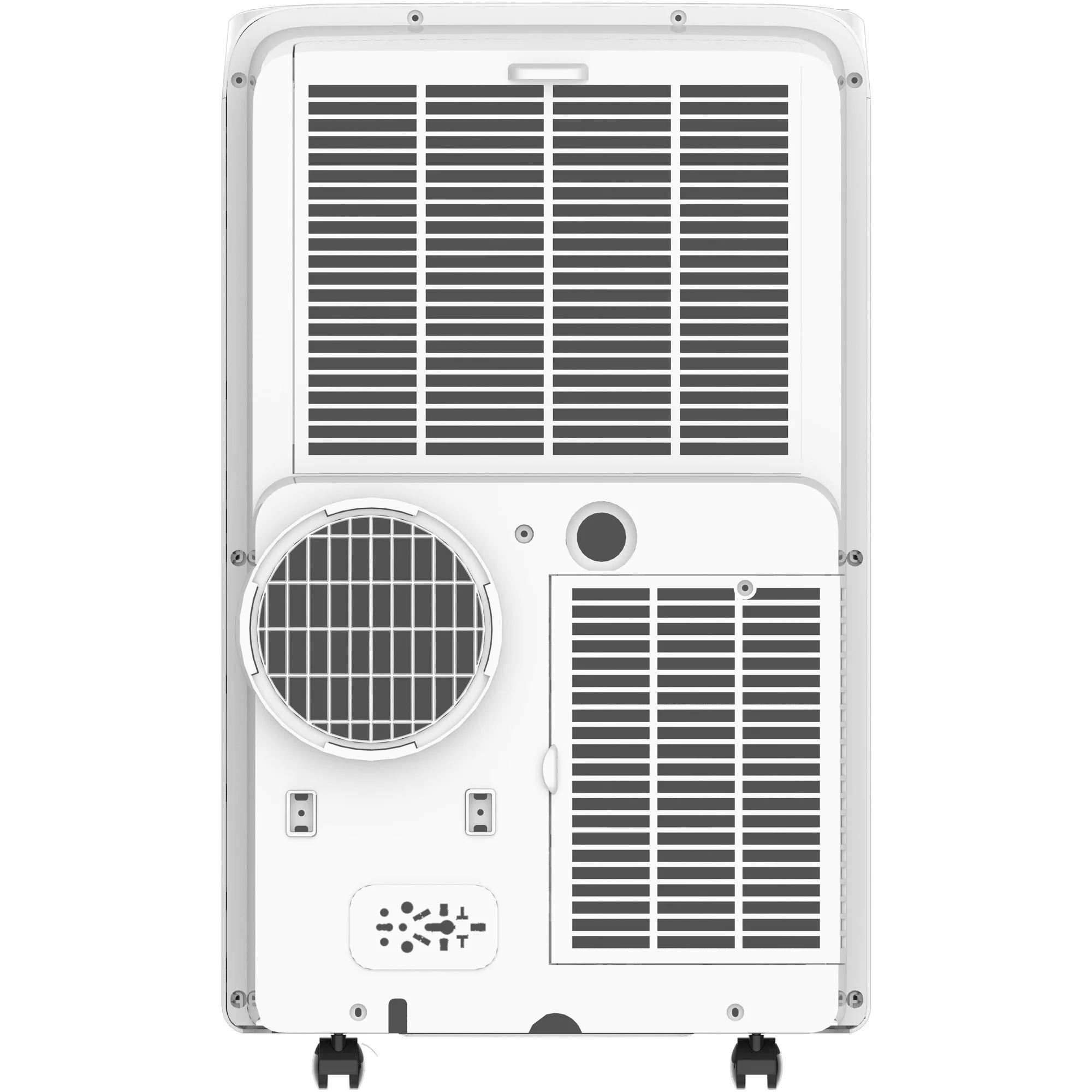 AuxAC 8,000 BTU Portable Air Conditioner with Dehumidification Mode. 3 Operating modes with remote control, white.