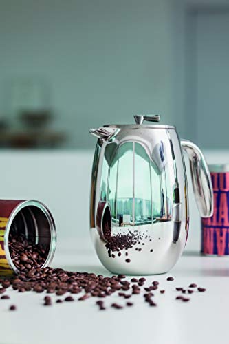Bodum 34 oz Columbia Thermal French Press Coffee Maker, Insulated Double Wall Stainless Steel, Chrome