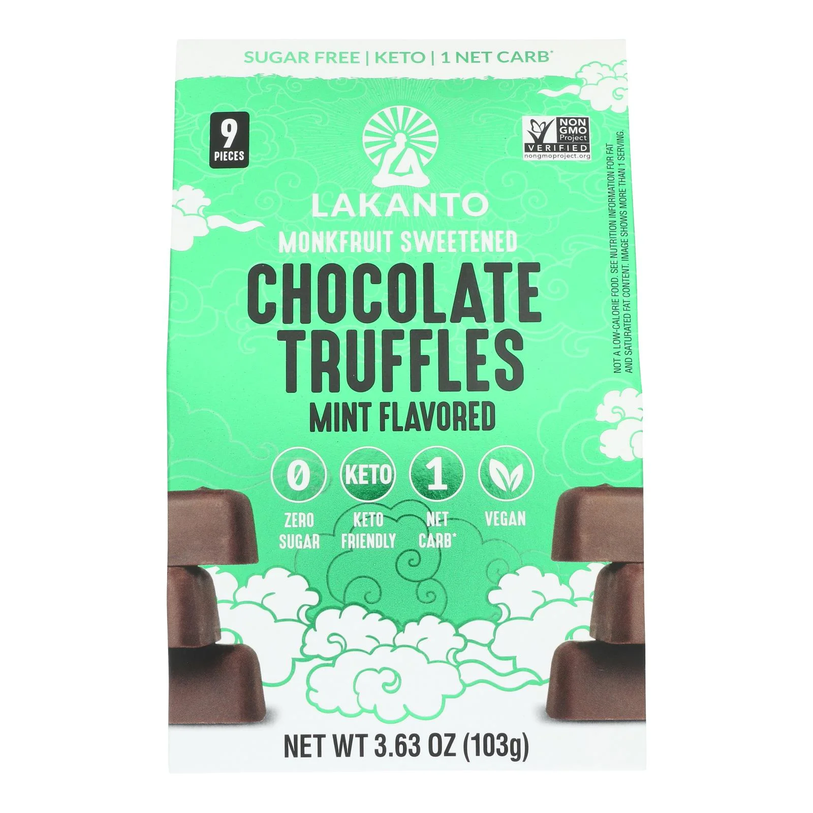 Lakanto - Truffles Keto Mint Chocolate - Case of 10-3.63 OZ