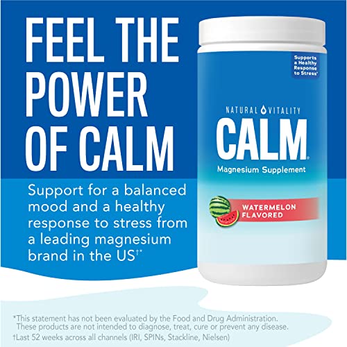 Natural Vitality Calm, Magnesium Citrate Supplement, Anti-Stress Drink Mix Powder, Gluten Free, Vegan, & Non-GMO, Original Unflavored, 16 oz
