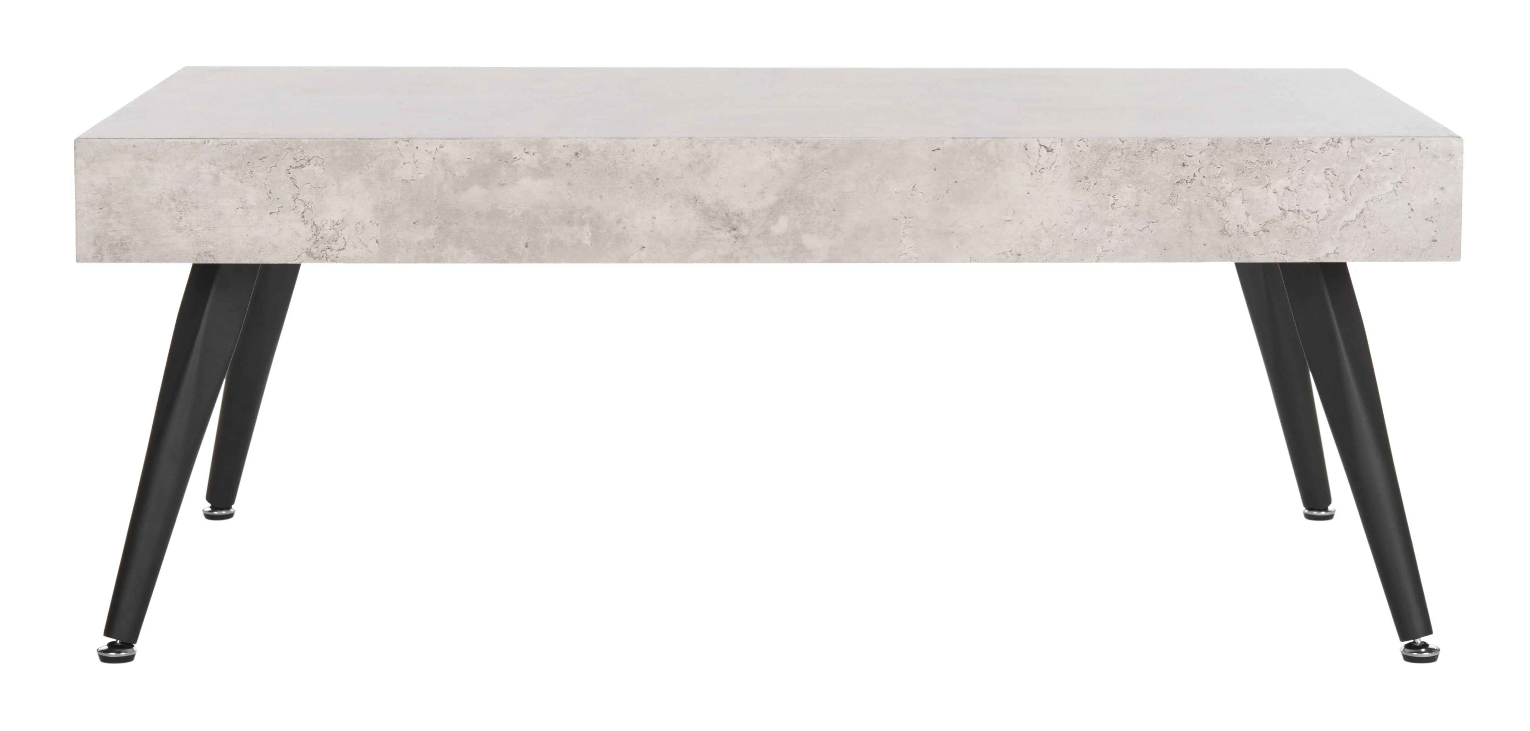SAFAVIEH Cedric Rectangular Mid-Century Coffee Table, Light Grey