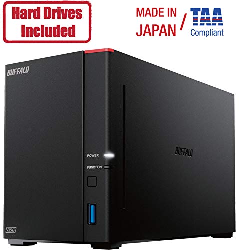 BUFFALO LinkStation SoHo 220 2-Bay Personal Cloud Office NAS 4TB (2x2TB) with Hard Drives Included