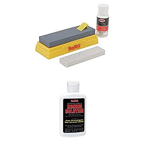 Smith's SK2 2-Stone Sharpening Kit Plus Additional 4-Ounce Honing Solution