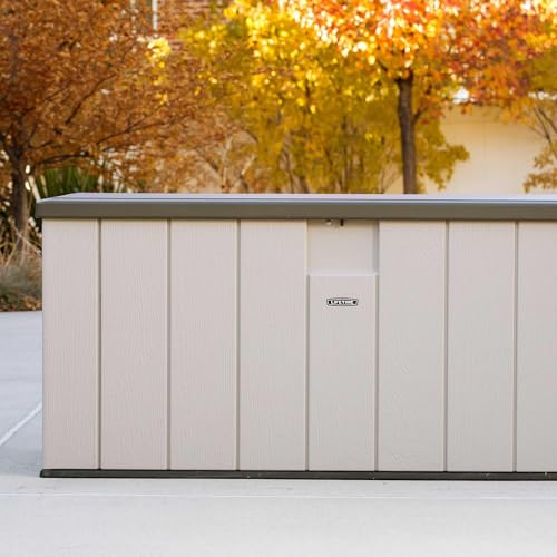 Lifetime 60012 Extra Large Deck Box, 130 Gallon, Desert Sand/Brown