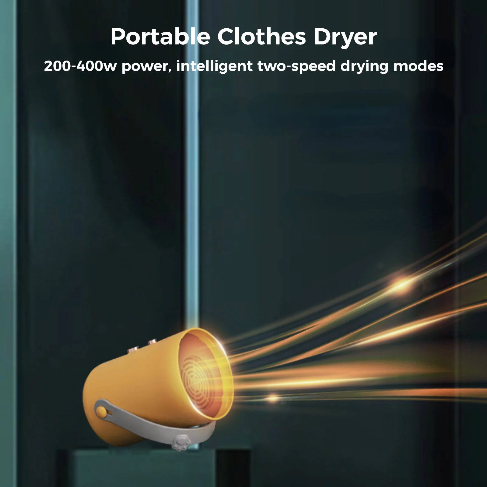 Portable Clothes Dryer, 200-400W Multifunctional Small Dryer with Big Clothes Bags and Warm Shoe Expansion Tube for Travel Home Laundry