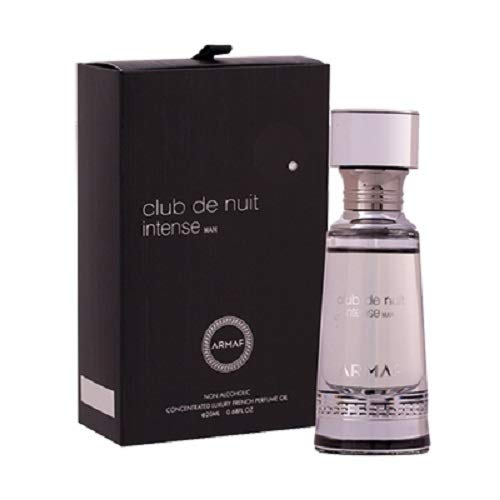 Armaf Club De nuit Intense Concentrated French Perfume Oil Alcohol Free For Men 20 ml /.67 oz (Club De Nuit Intense)