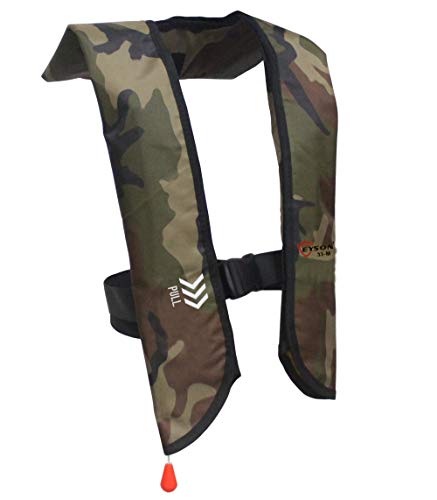 Eyson Inflatable Life Jacket Life Vest Basic Manual (639 Green Camouflage Manual)