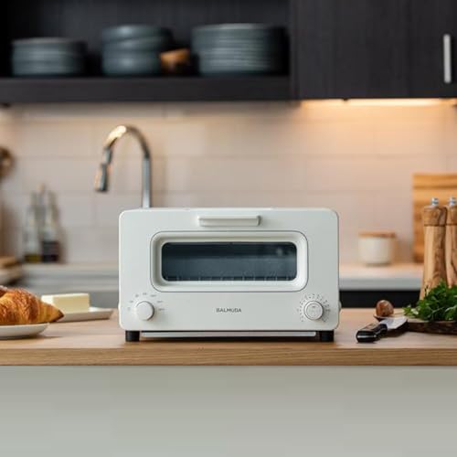 BALMUDA The Toaster | Steam Oven Toaster | 5 Cooking Modes: Sandwich Bread, Artisan Bread, Pizza & Pastry, Oven | Precise Heat Control | Steam Technology | Baking Pan | US Version | Gray