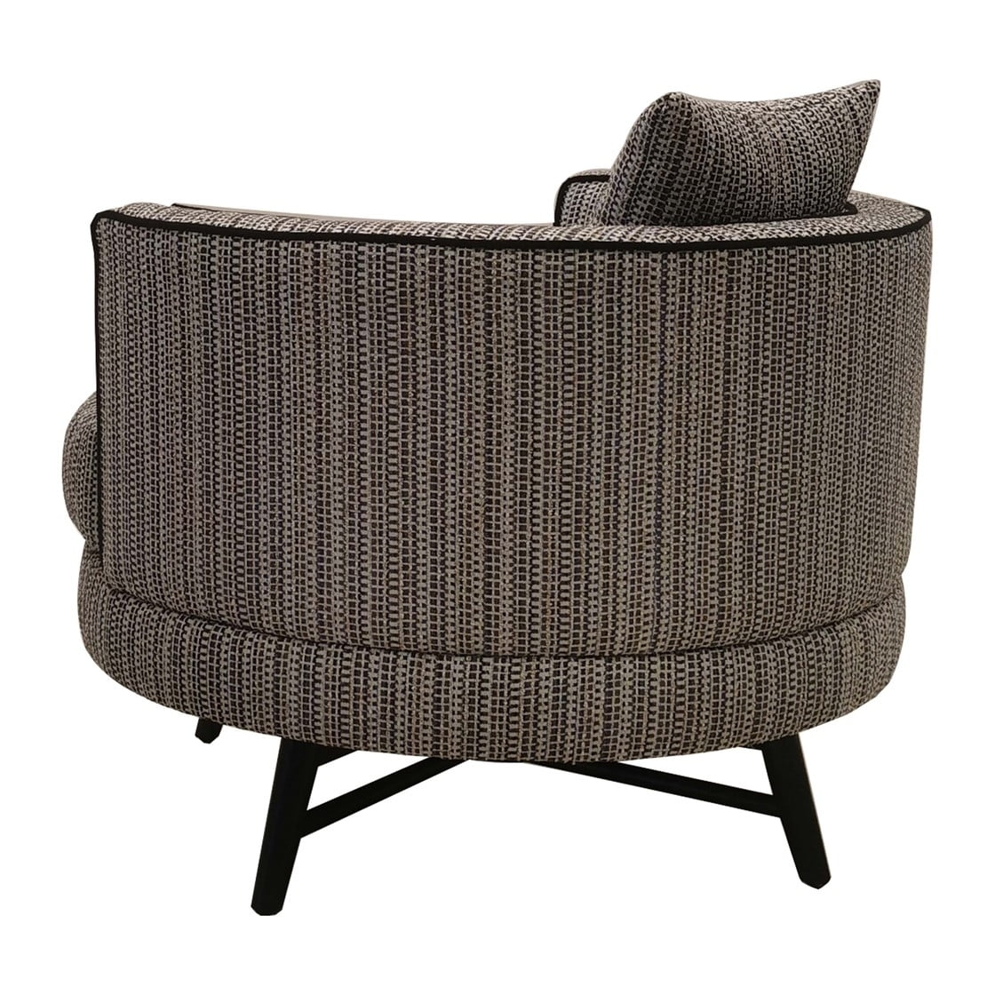 Gracie Mills Gayle Modern Multi-Stripe Swivel Chair with Metal Base - GRACE-15693