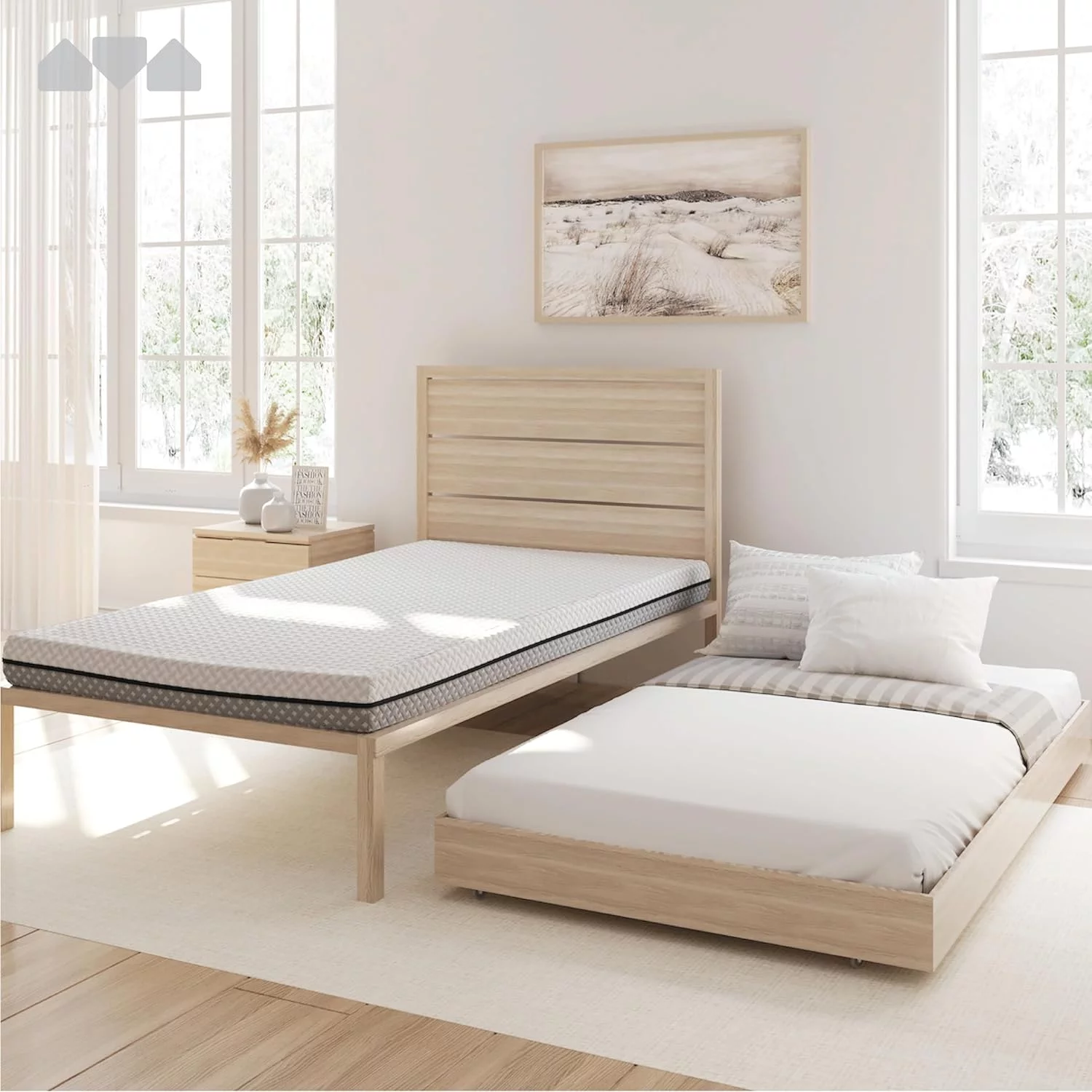 Milliard 5 in. Deluxe Memory Foam Mattress Twin, Dual-Sided - for Bunk Bed, Daybed, Trundle or Folding Bed Replacement