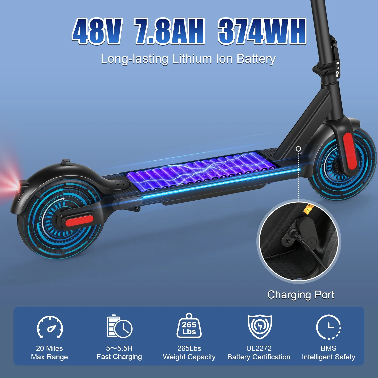 500W Foldable Electric Scooter for Adults 10