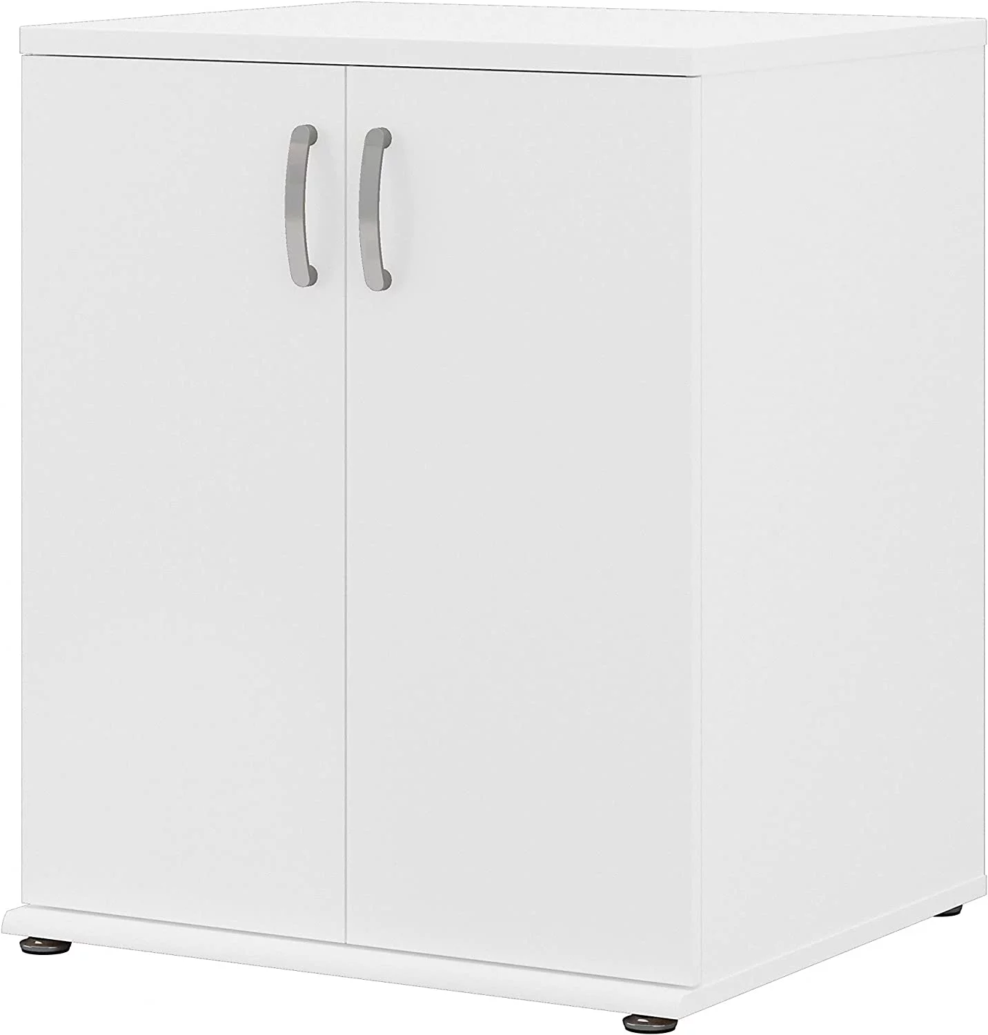 Universal Laundry Room Cabinet with Doors in White - Engineered Wood