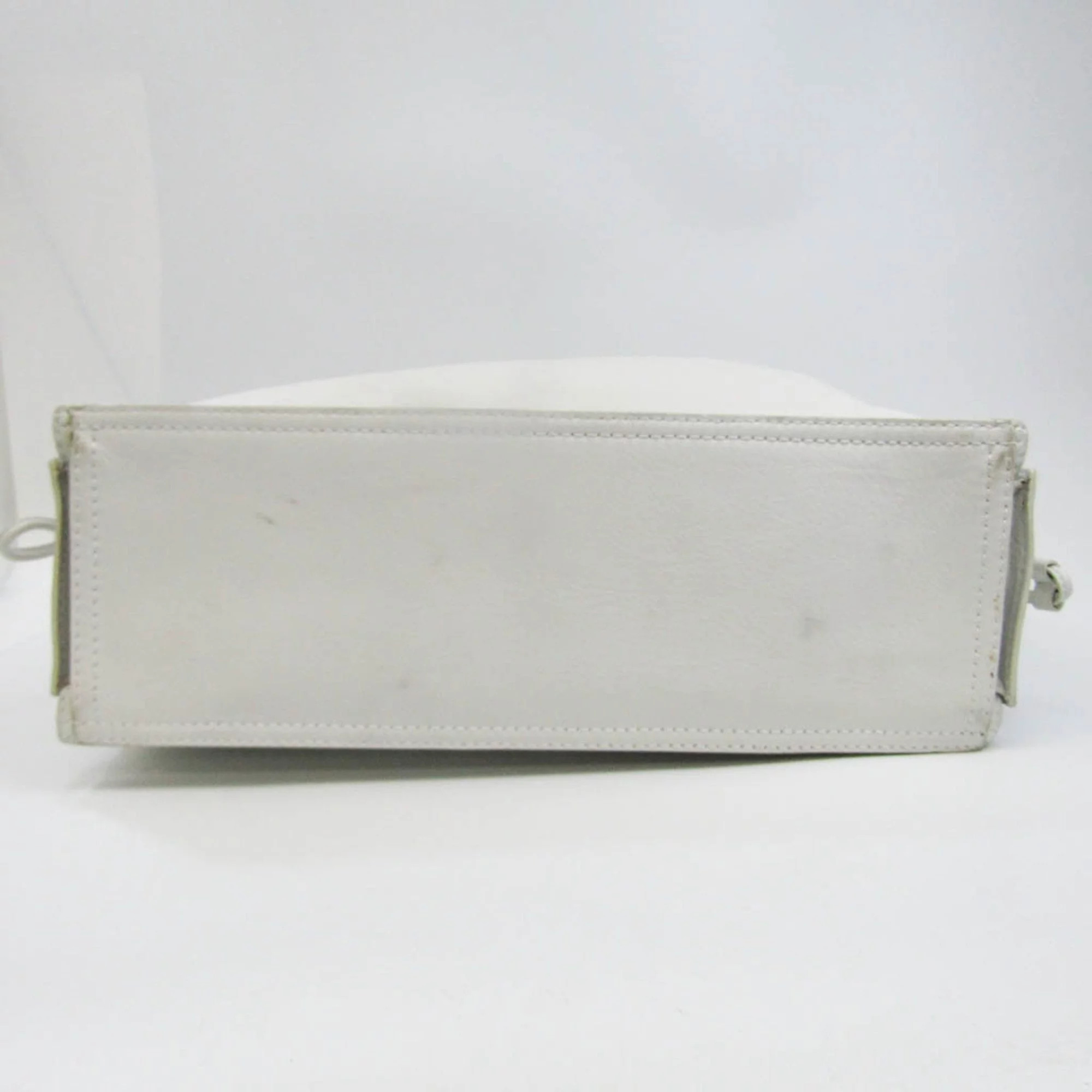 Pre-Owned Loewe Crown Logo Stitch Women's Leather Shoulder Bag,Tote Bag White (Good)