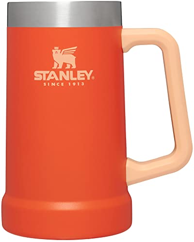 Stanley Stay-Chill Beer Stein 24 oz | Heavy Duty Big Grip Handle | Beer Tumbler Drink Cup, Holds 2 Cans | Insulated Stainless Steel Party Mug | BPA-Free | Azure