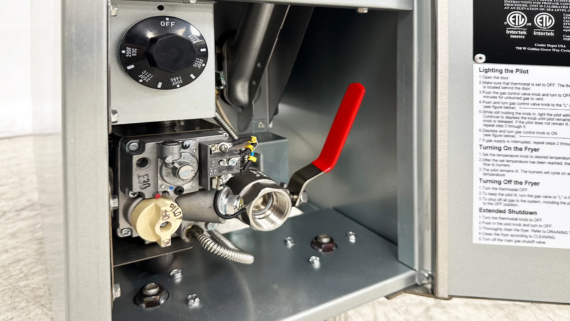 25lbs Commercial Gas Countertop Deep Fryer Two Tube Burners 48,000BTU