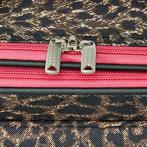 Rockland Fashion Softside Upright Luggage Set, Expandable, Kensington, Black and White, 2-Piece(14/19)